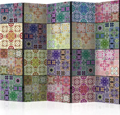 Produktbild von 5-teiliger Doppelseitiger Vlies Paravent - Cornucopia II 225x172 cm f-C-0013-z-c