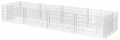 Image de Bacs de jardin, bacs de culture, bacs surélevés, en acier, extra-larges, dimensions : 360 x 90 x 50 cm