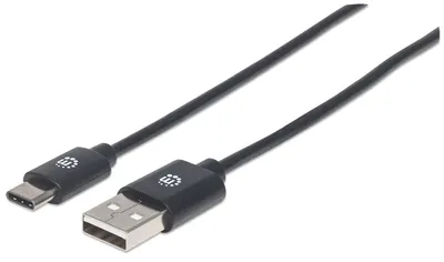 Zdjęcie produktu dla Manhattan 354936, 3 m, USB C, USB A, USB 2.0, 0,48 Gbit/s, Czarny