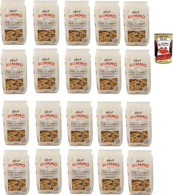 Produktbild von Rummo Ziti Tagliati n° 36 Pasta Lenta Lavorazione Teigwaren aus Hartweizengrieß Bronze-Zeichnung 20x 500g + Italian Gourmet polpa 400g