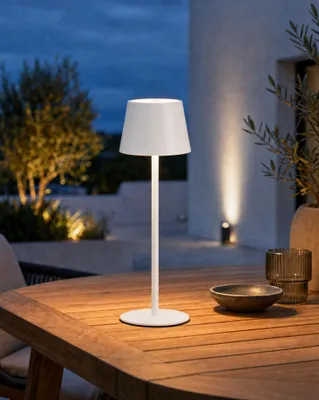 Produktbild von LED Akku Tischleuchte 3-in-1 Weiß dimmbar IP54 Flaschenaufsatz USB-C Outdoor
