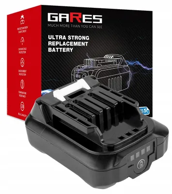 Zdjęcie produktu dla GARES Akumulator Bateria do elektronarzędzi Makita BL1021B TW160DSAE TW140DZ JV102DZ | 12 V 2Ah | Wydajne Ogniwa High-Performance Zamiennik Premium | Wysoka Moc i Trwałość |