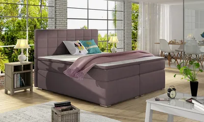Produktbild von NABBI Gepolstert Doppelbett mit Stauraum Anzia 180 - Violett