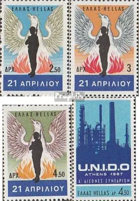 Produktbild von Briefmarken Griechenland 1967 Mi 958-960,961 (kompl.Ausg.) postfrisch Nationalrevolution