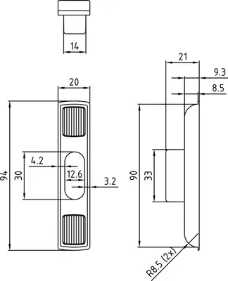 Produktbild von DORMAKABA Bolzenschließteile 134, BOR4DS (11648732)
