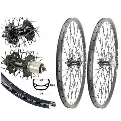 Produktbild von LAUFRADSATZ 24" Disc MTB 8/9/10fach 21-507 Hohlkammerfelge 6-Loch Scheibenbremse