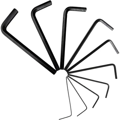 Immagine prodotto di Set di chiavi a Esagono, 10 pezzi, da 0,7 mm a 6 mm, in acciaio legato, per mobili e biciclette