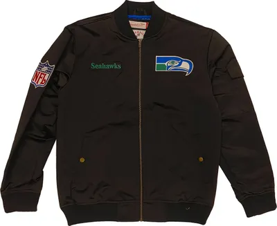 Produktbild von Mitchell & Ness Herren Jacke Seattle Seahawks Team Leader Satin Bomber black L