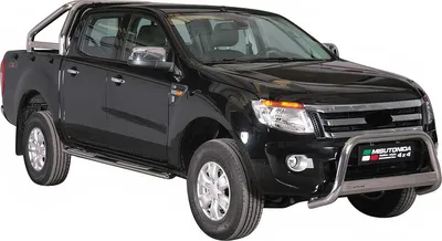 Image de Marchepieds Latéraux pour Ford Ranger Double Cab 2012-2015 Acier Inoxy Argent
