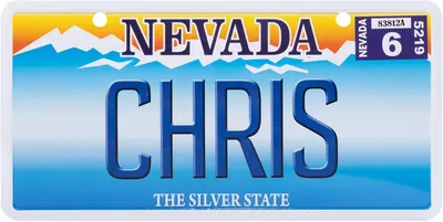 Produktbild von USA Kennzeichen mit Namen, Blechschild, CHRIS , Nevada , (21)