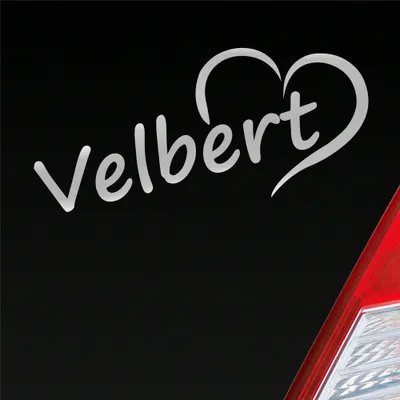 Produktbild von Auto Aufkleber Velbert Herz Stadt City Liebe Love Heimat 18x8 cm Silber Sticker Heckscheibenaufkleber