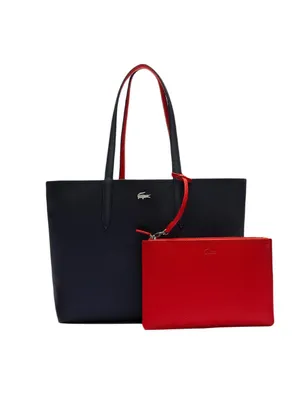 Zdjęcie produktu dla LACOSTE Torba na ramię Shopper Anna Torba na zakupy Peacoat Salsa niebieski czerwony