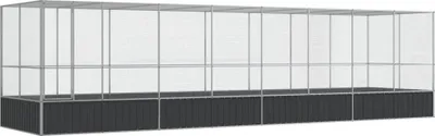 Produktbild von vidaXL Voliere mit Erweiterung Silbern 832x207x212 cm Stahl