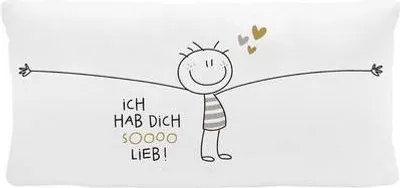 Produktbild von Plüschkissen "Hab dich sooo lieb"