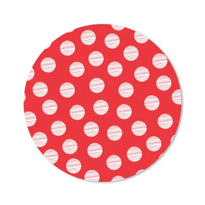 Produktbild von MuchoWow® Mauspad Mousepad Polka dots - Muster - Rot - Weiß 20x20 cm - Mousepads - Maus Mat - Pad - Mausunterlage - Schreibtischmatte