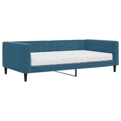Produktbild von Tagesbett mit Matratze Blau 100x200 cm Samt