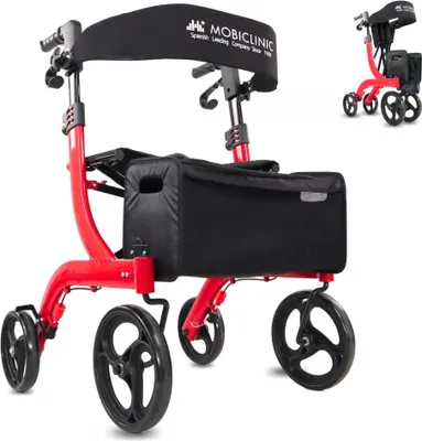 Produktbild von Mobiclinic PRO, Rollator, Mit einer Hand zusammenklappbar, Große Räder, Doppeltes Bremssystem, Invicto, Geländegängig, Großer Korb, Gehhilfe
