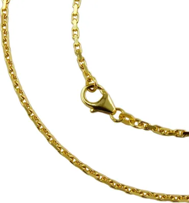 Produktbild von 1,8mm Armband Ankerkette Armkette aus 14Kt 585 Gold Gelbgold diamantiert 18,5cm