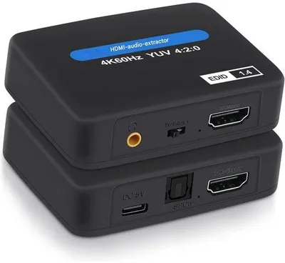 Zdjęcie produktu dla Rozgałęźnik audio HDMI do 4K – wyjście audio 3,5 mm – optyczne SPDIF – adapter HDMI do Fire TV, Xbox