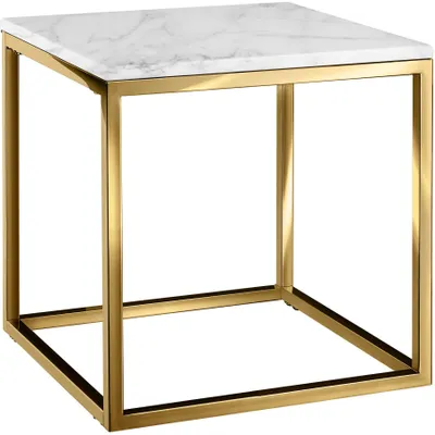 Produktbild von tectake® Beistelltisch Alysia Marmoroptik, quadratisch