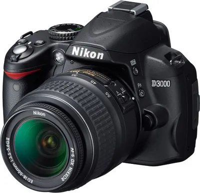 Produktbild von Nikon D3000 + 18-55II Kit, 10,2 MP, SLR Camera Kit, CCD, 3x, 0x, 18 - 55 mm