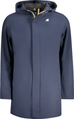 Produktbild von Eleganter Herren Trenchcoat Blau mit Kapuze und Fleece-Innenfutter