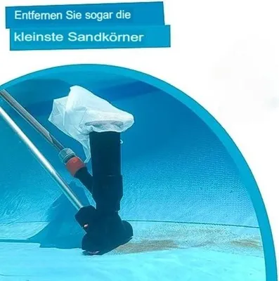Image de Aspirateur de fond de piscine - Nettoyeur de fond de piscine - Aspirateur de fond - 140 cm / Noir