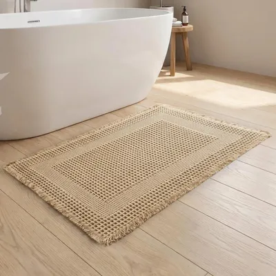Obrázek produktu pro Protiskuzová podložka do koupelny, rozměry 51 x 81 cm, hnědá, omyvatelná