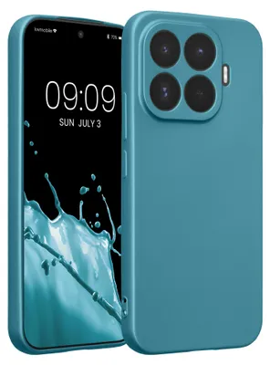 Produktbild von kwmobile Handyhülle für Xiaomi 17T Hülle - weiche Silikon Case metallisch schimmernd - Schutzhülle Cover - Metallic Karibikblau