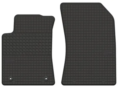 Produktbild von Gummi-Fußmatten Vorne für Citroen C3 III 2016-2024 (Schrägheck) – 2-tlg, Schwarz, passgenau – Wielganizator SolidTread