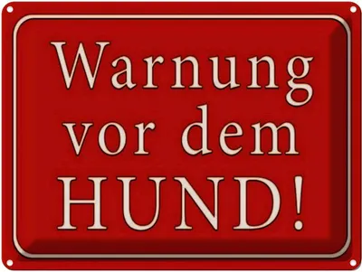 Produktbild von vianmo Blechschild 30x40 cm Warnung vor dem Hund