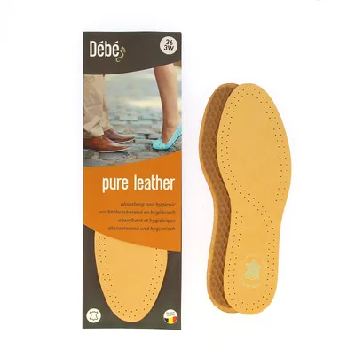 Produktbild von DEBE Reines Leder - Innensohle aus Leder mit stoßabsorbierender Latexunterlage - 45