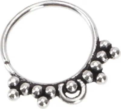 Produktbild von Creole, Septum Ring, Nasenring, Leicht Aufbiegbar Nasenpiercing, Mini Ohrring, Ohrpiercing - Modell 4, Silber-Farben, SterlingSilber, Nasenringe & Piercing aus Silber