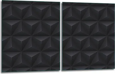 Obrázok produktu pre Kryt varnej dosky 2x40x52 sklokeramická varná doska 2-dielny sklenený splashback čierny