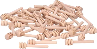 Zdjęcie produktu dla 50 SZTUK 8CM Drewniane patyczki do miodu Różdżka do mieszania miodu na przyjęcie weselne