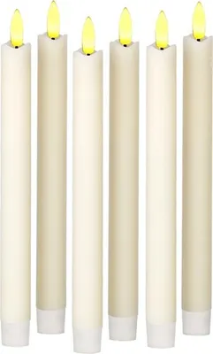 Immagine prodotto di INF Set di 6 candele a LED ricaricabili con telecomando, cera vera