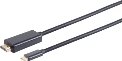 Produktbild von HDMI A Stecker/ USB 3.1 C Stecker, 4K schwarz 1.8m