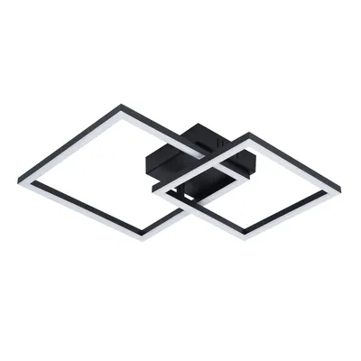 Produktbild von ZMH LED Deckenleuchte Schwarz Eckig Deckenlampe 20W Warmweiß Schlafzimmerlampe Modern Design Wohnzimmer Schwarz Küche Lampe Deckenbeleuchtung