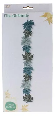 Produktbild von Filz-Girlande Blätter - braun/grau - ca. 110 x 16 cm