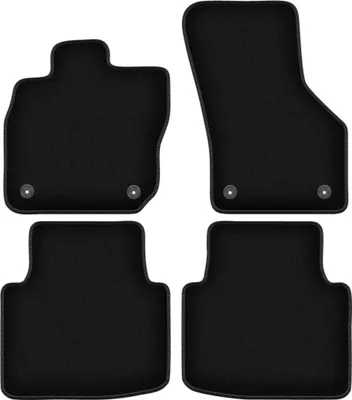 Immagine prodotto di Tappetini in velluto per Skoda Superb IV (2023-, station wagon, liftback) neri, set 4 pz, con fissaggi