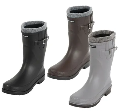 Produktbild von Regenliebe Damen Gummistiefel Pfütze-W warm gefüttert halbhoher Regenstiefel, Farbe:braun, Größe:42 EU