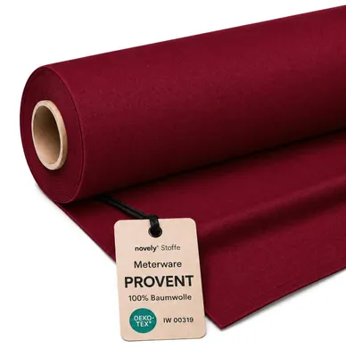 Productafbeelding van novely PROVENT Premium Twill, 100% katoen, meterware, 1 meter - Kleur: 29 Bordeaux