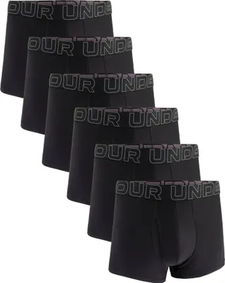 Produktbild von UNDER ARMOUR Herren Boxershorts, 6er Pack - Performance Tech Trunks  Solid 3 in, Stretch, einfarbig Schwarz L