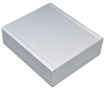 Productafbeelding van Aluminium behuizing elektronica, lege behuizing, zwart, 19 x 18 x 6 cm