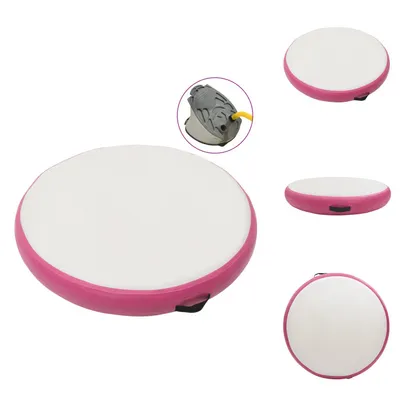Obrázok produktu pre vidaXL Nafukovacia gymnastická podložka s pumpou 100x100x15 cm PVC ružová - Podložky na jogu a pilates