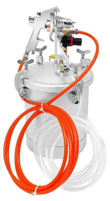 Produktbild von Farbspritzgerät 10 l - Druckbehälter mit Spritzpistole - 3-mm-Düse - Einstellbarer Druck - Manometer - Farbsprühsystem