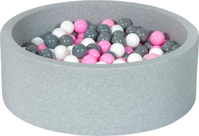 Produktbild von Bällebad Spielplatz + 300 Bälle weiß, hellrosa, grau