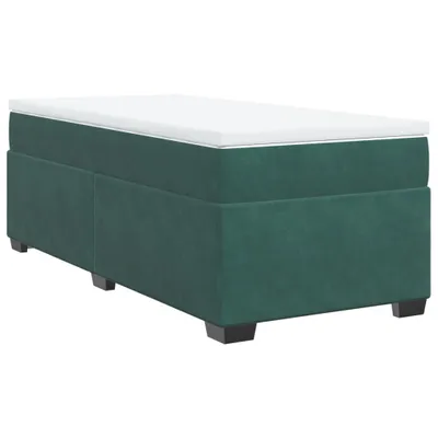 Produktbild von Boxspringbett mit Matratze Dunkelgrün 90x190 cm Samt