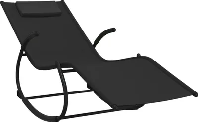 Produktbild von vidaXL Schaukelliege Schwarz Stahl und Textilene