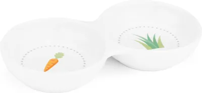 Produktbild von Navaris Doppel Katzennapf für Kitten - Fressnapf Katze und Kleintiere - Katzen Zubehör Katzennapf flach - Futternapf für Nassfutter für Katzen -